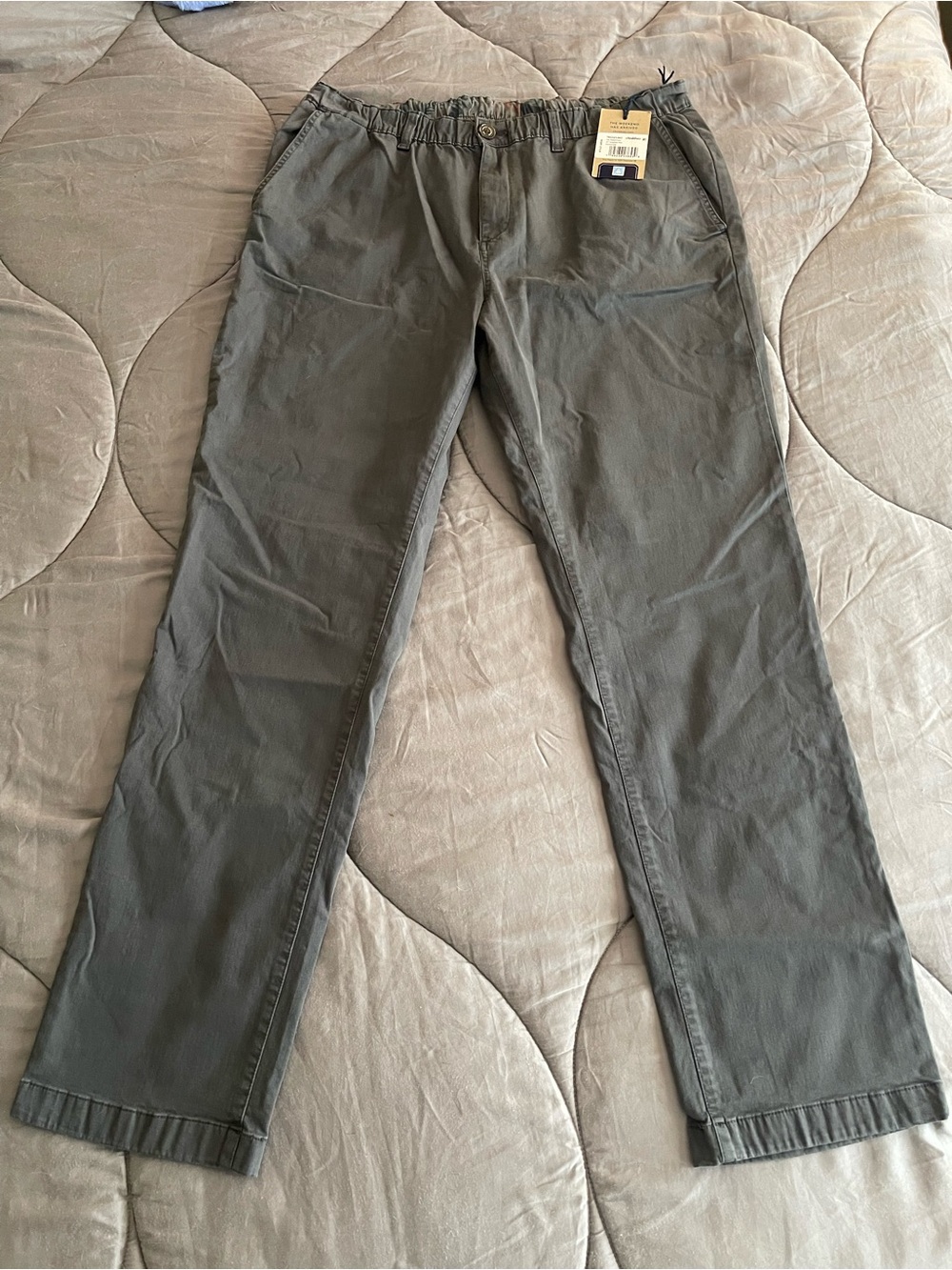 chubbies Olive Green Elastic-Waist Chinos